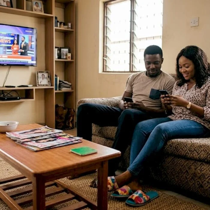 Nigerian youth following entertainment news at home