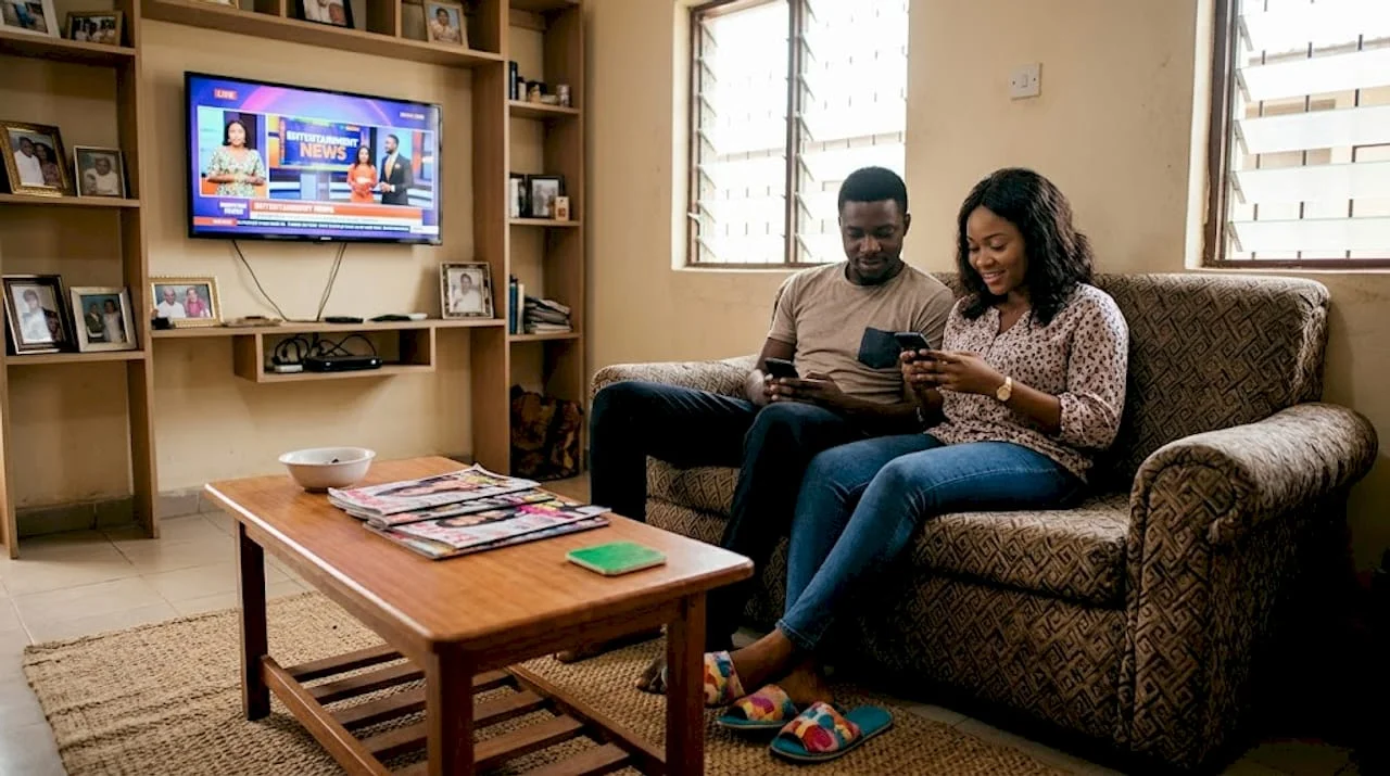 Nigerian youth following entertainment news at home