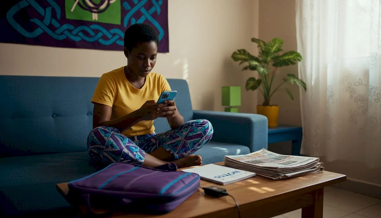 How to follow Nigerian news and avoid misinformation 1 Nigerian woman reading news on her smartphone