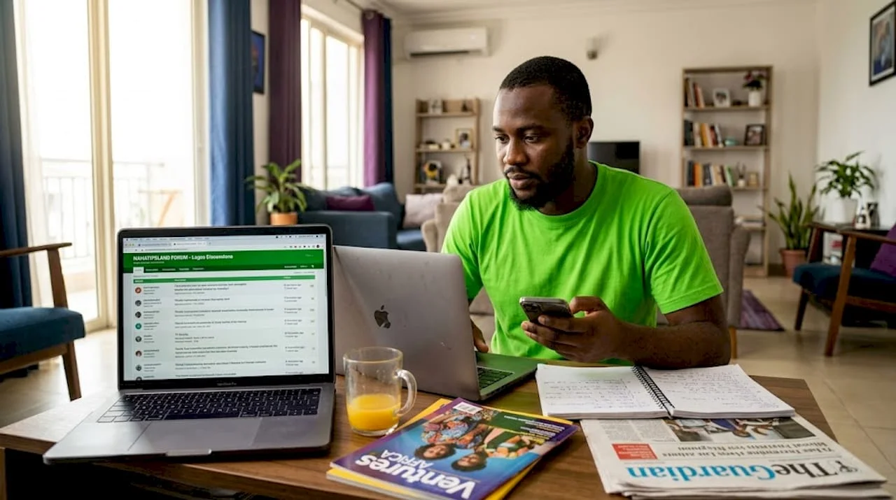 Man engaging in Nigerian forum discussion