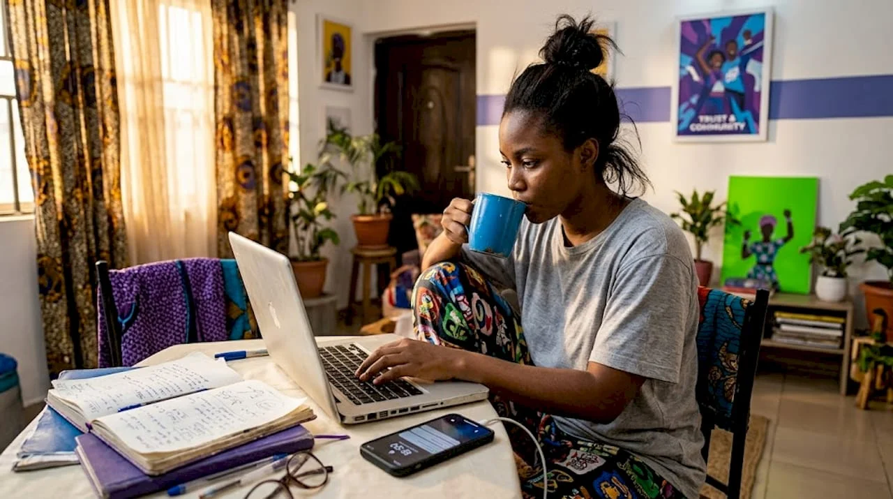 The Role of Anonymous Posting in Nigeria's Digital Age 1 Young woman posting anonymously at home