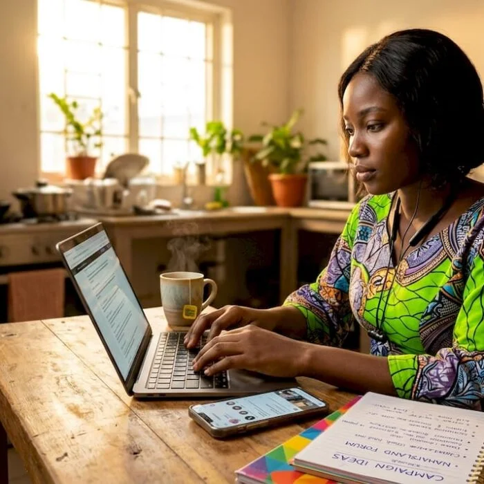 Nigerian youth working on digital activism
