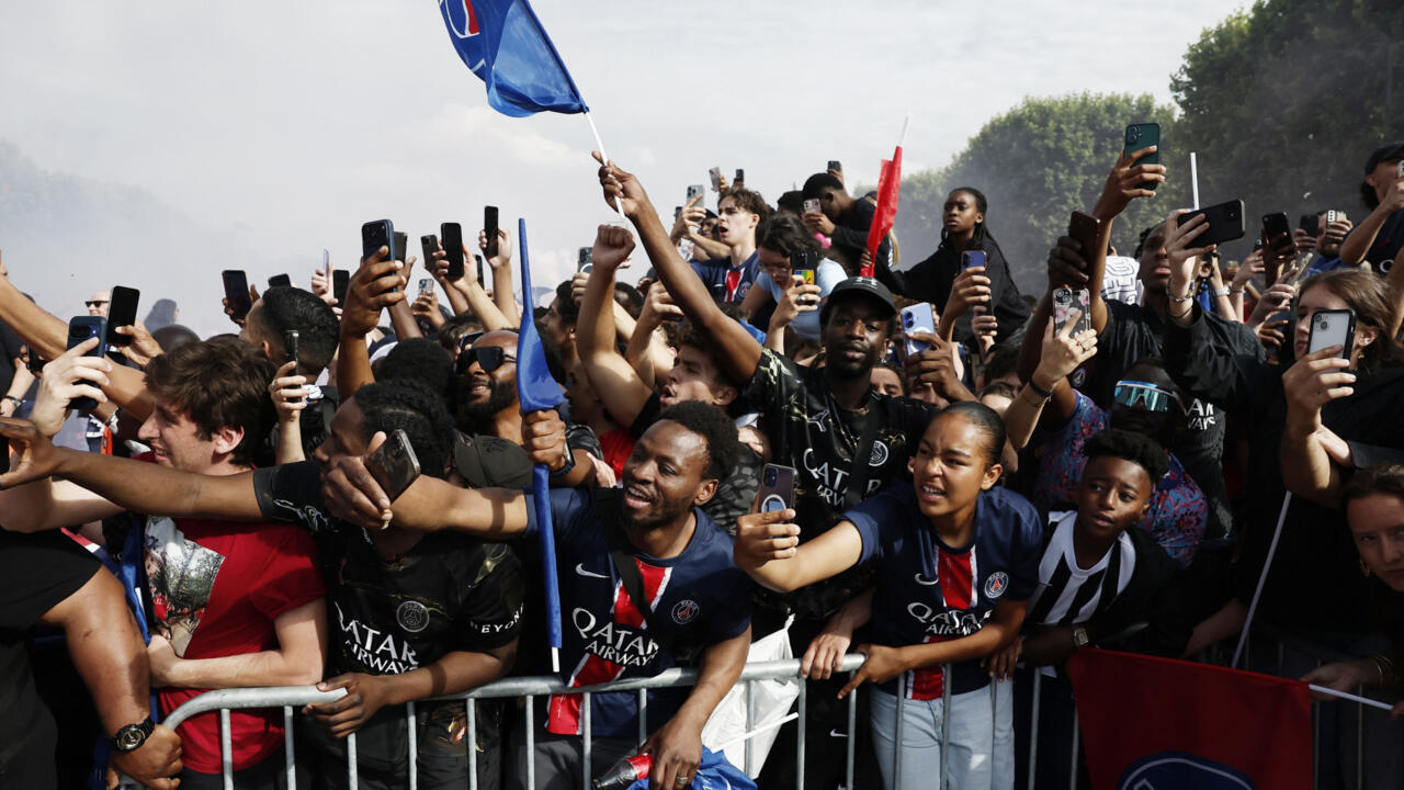In pictures: Paris hosts PSG victory parade after back-to-back Champions League titles 14 In pictures: Paris hosts PSG victory parade after back-to-back Champions League titles