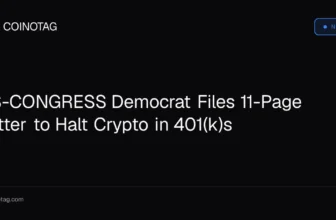 US-CONGRESS Democrat Files 11-Page Letter to Halt Crypto in 401(k)s