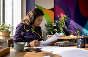 Nigerian analyst reviewing market research papers