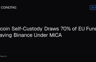 Bitcoin Self-Custody Draws 70% of EU Funds Leaving Binance Under MiCA