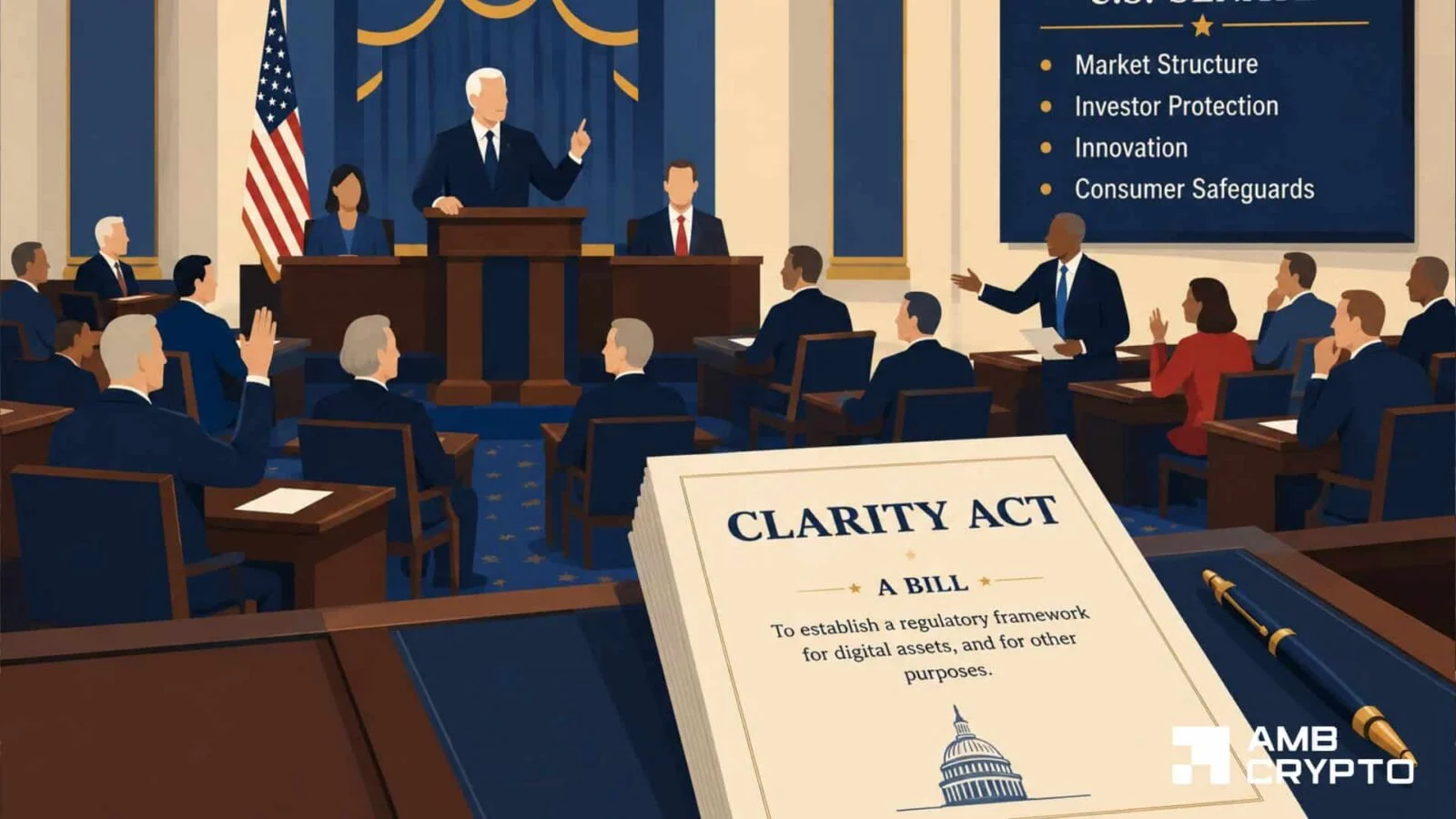 Senate releases new CLARITY Act draft as crypto rules advance - Is a breakthrough near?