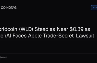 Worldcoin (WLD) Steadies Near $0.39 as OpenAI Faces Apple Trade-Secret Lawsuit