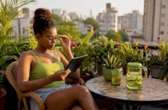 Woman browsing relationship advice on tablet