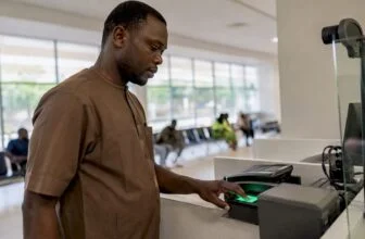 Fingerprint biometric capture at Nigerian Licence Centre
