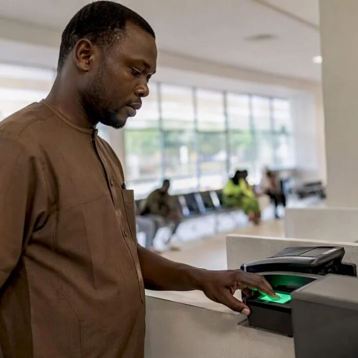 Fingerprint biometric capture at Nigerian Licence Centre