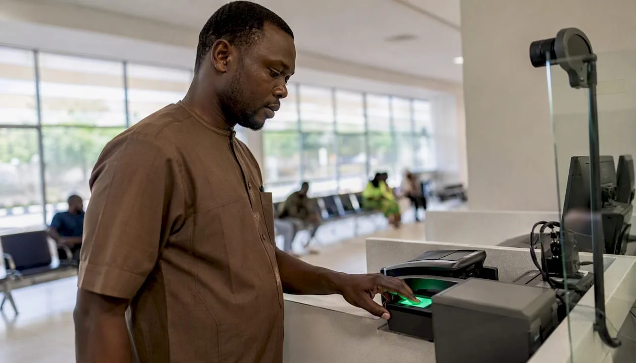 Fingerprint biometric capture at Nigerian Licence Centre