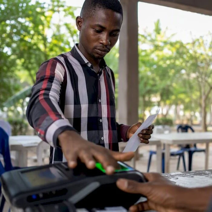 Candidate fingerprint verification at exam centre
