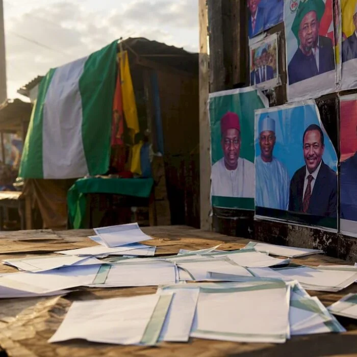 INEC election materials displayed on table