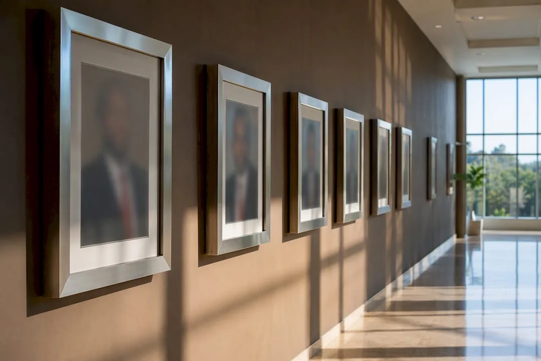 What Is Nigeria's National Assembly and Who Runs It? 2 Framed leadership portraits in Nigerian government building