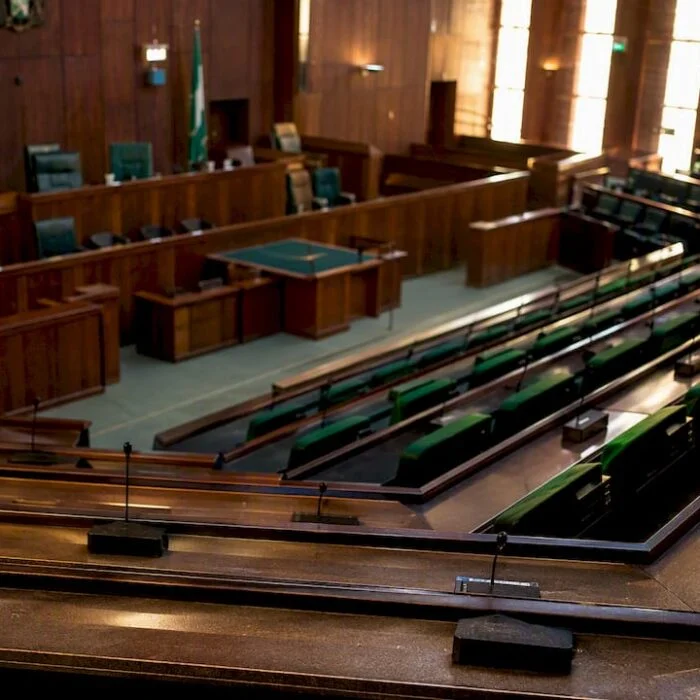 Empty Nigerian National Assembly chamber interior