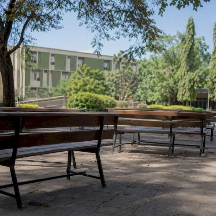 Empty Nigerian university classroom during strike