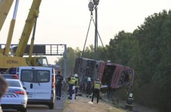 Poland-registered bus veers off Hungary highway, killing 12 people