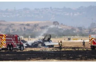 US fighter jet crashes near California military base