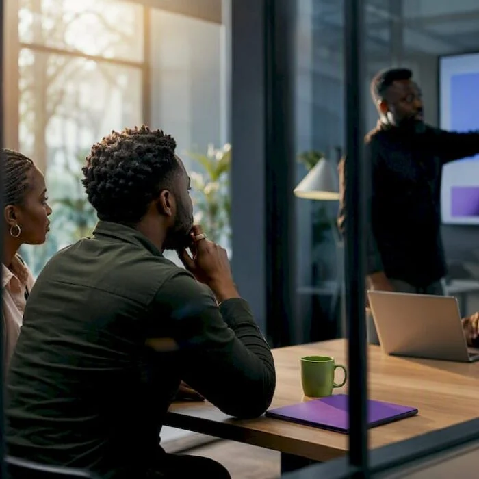 Founders meeting at Nigerian startup accelerator