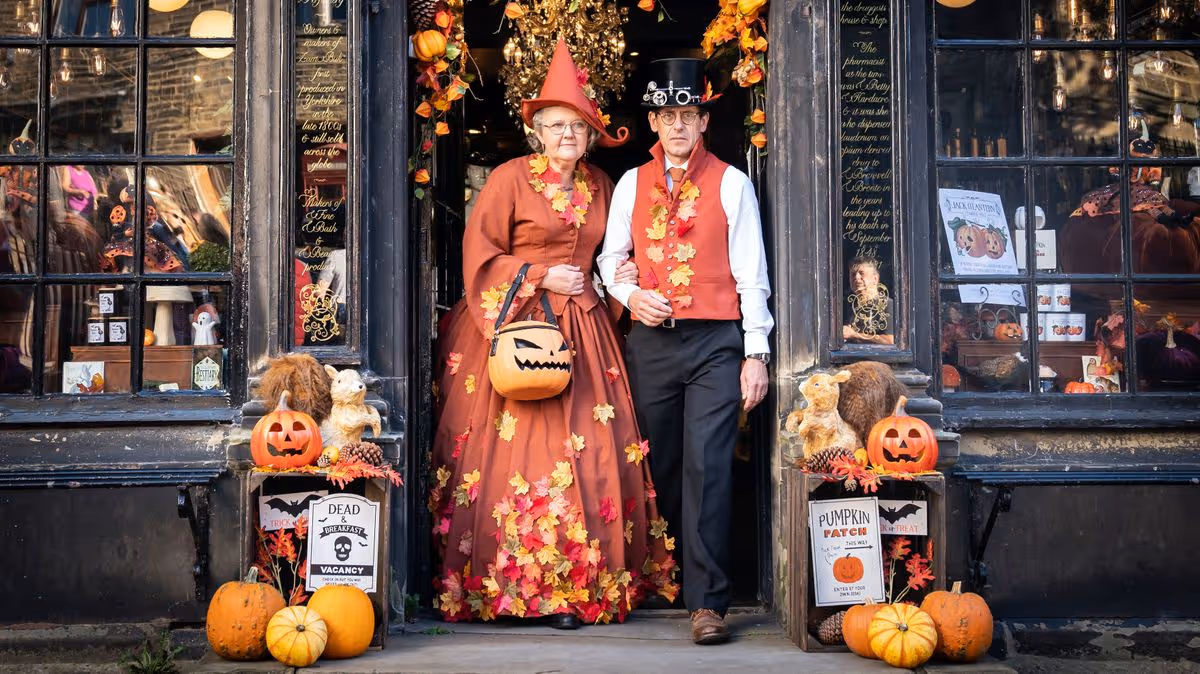 The cosy autumnal village with cobbled streets, dark history and Halloween draw