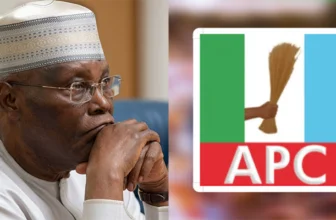 Abubakar Atiku and APC logo