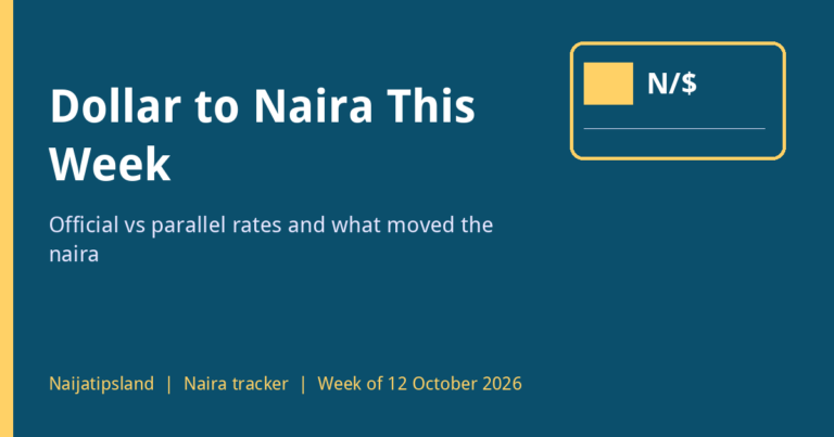 Dollar to Naira This Week: Rate Tracker and What Moved It (12 October 2026)