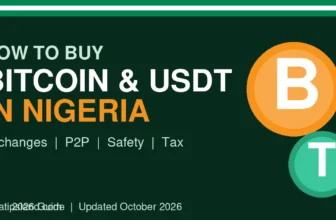 Banner graphic for a 2026 guide on how to buy Bitcoin and USDT in Nigeria