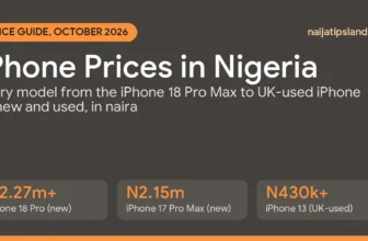 iPhone prices in Nigeria October 2026 featured graphic