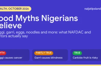 Food myths Nigerians believe featured graphic