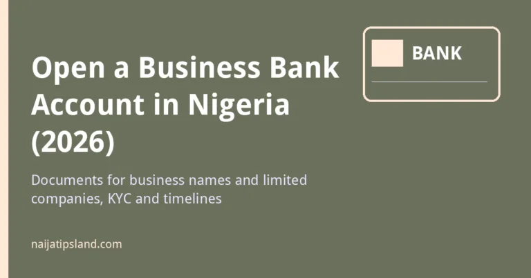 How to Open a Business Bank Account in Nigeria (2026): Documents by Business Type
