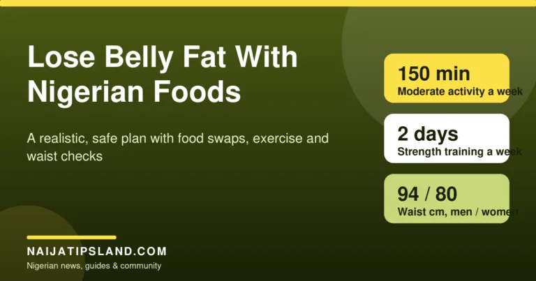 How to Lose Belly Fat With Nigerian Foods and Exercise (2026): A Realistic, Safe Plan