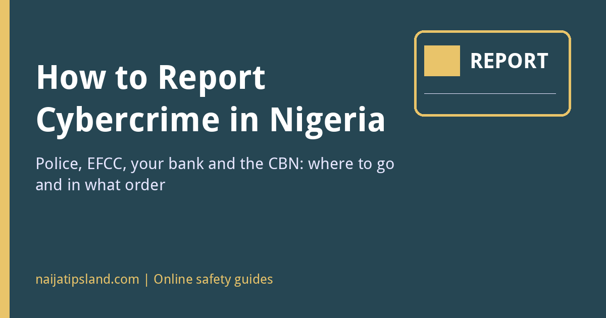 How to report cybercrime in Nigeria