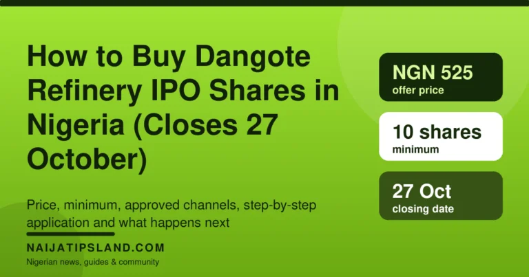 How to Buy Dangote Refinery IPO Shares in Nigeria (Closes 27 October 2026): Price, Minimum and Step-by-Step Guide