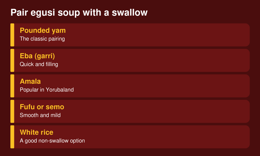 What to eat with egusi soup
