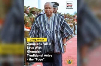 Zambians are embracing Ghanaian traditional attire, Fugu, following the recent v