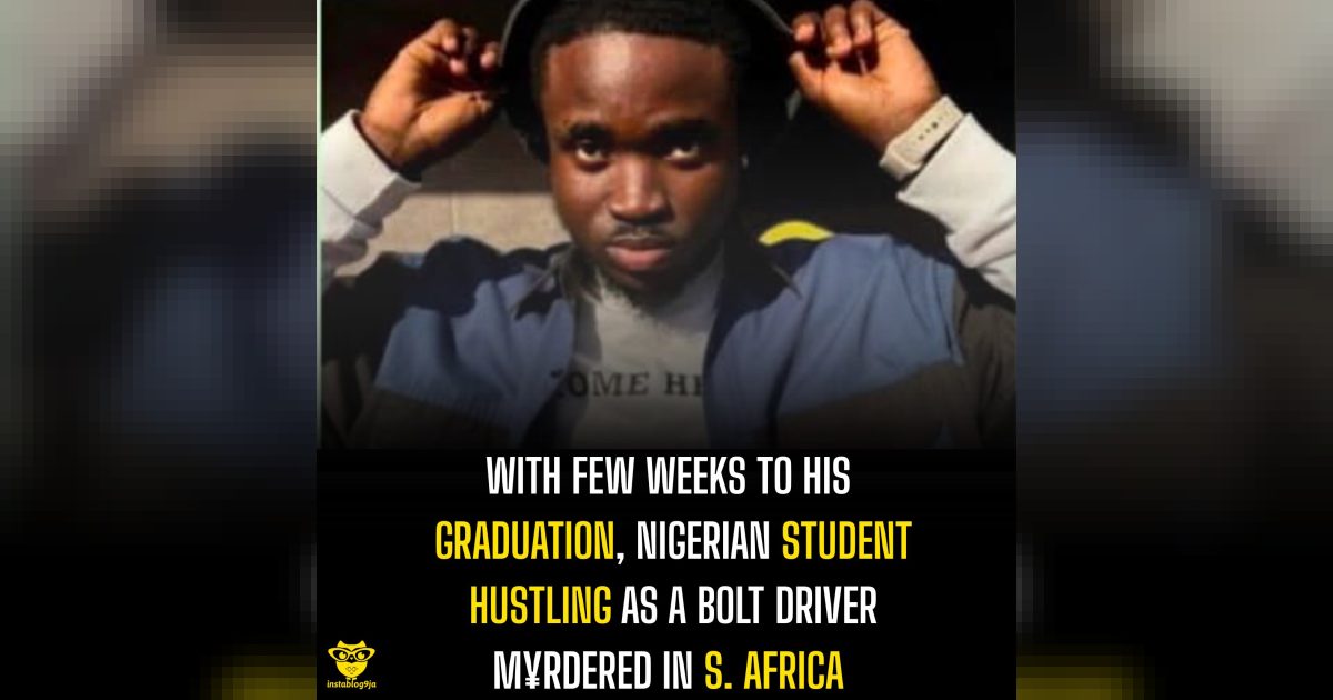 With few weeks to his graduation, Nigerian student hustling as a Bolt Driver m¥r
