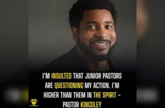 I’m insulted that junior pastors are questioning my action. I’m higher than them