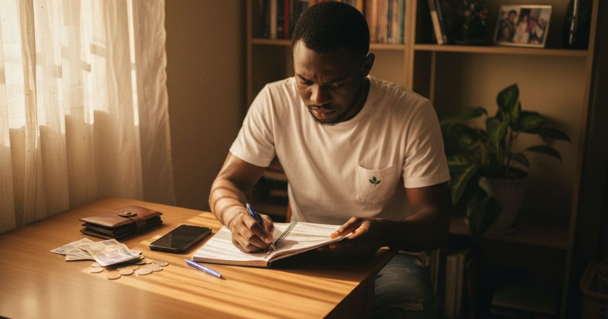 How to Save Money in Nigeria in 2026: 10 Practical Steps and Safe Places to Keep It 1 Young Nigerian man budgeting at home table