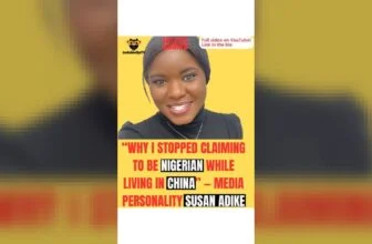 Why did she stop claiming she was Nigerian while living in China?