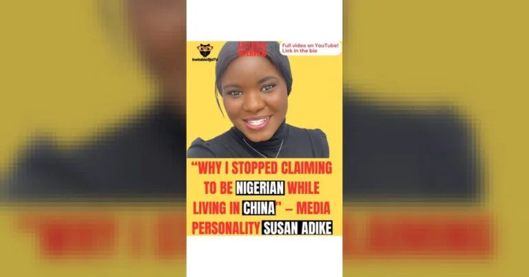 Why did she stop claiming she was Nigerian while living in China?