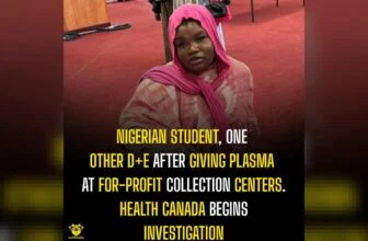 Nigerian Student, One Other D+e After Giving Plasma at For-Profit Collection Cen