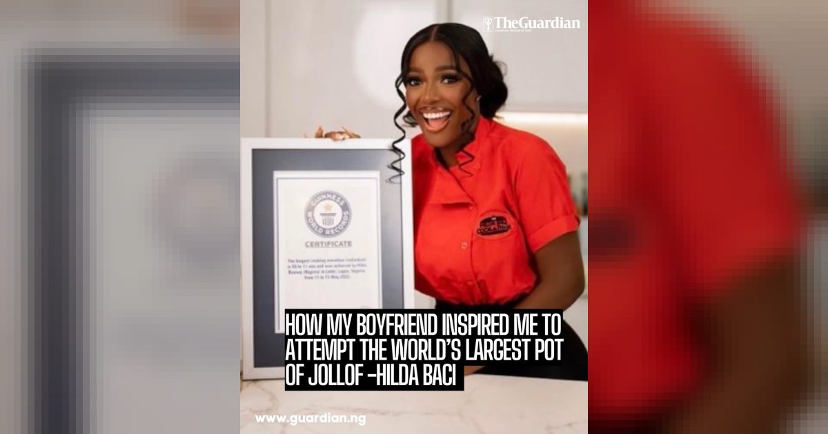 Guinness world record holder Hilda Effiong Bassey, better known as Hilda Baci, h