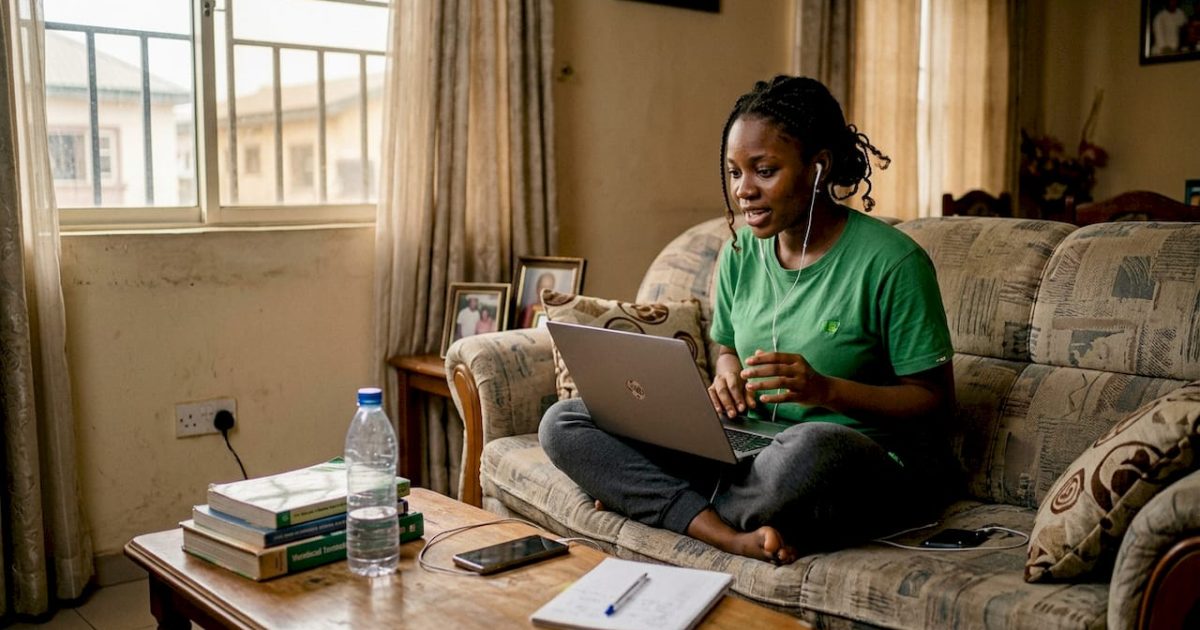 Online debate skills and platforms for Nigerian youth 2026 1 Youth debating online from home setting