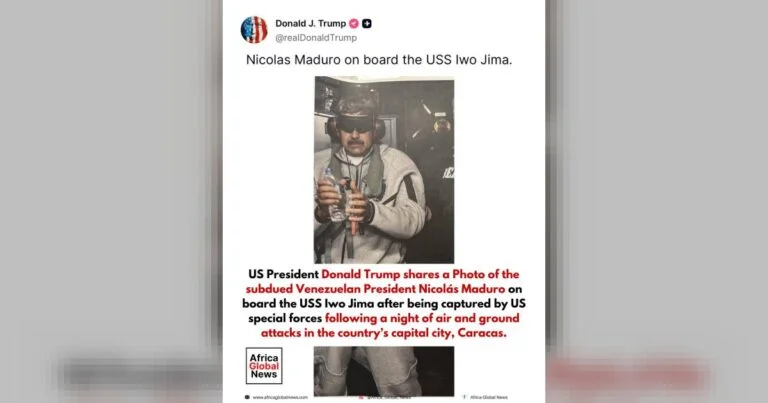 U.S. President Donald Trump has shared a photo of Venezuelan President