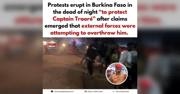 Protests erupted in Burkina Faso in the dead of night.