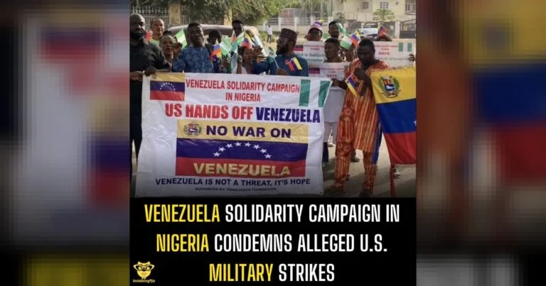 Venezuela Solidarity Campaign in Nigeria Condemns Alleged U.S. Military Strikes