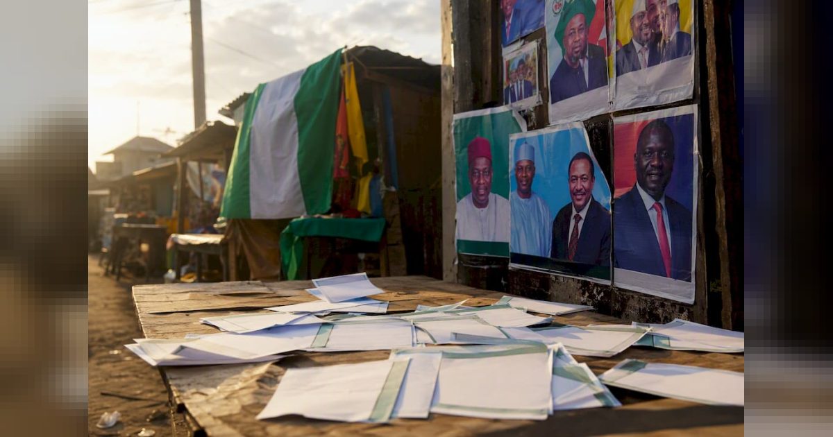 INEC election materials displayed on table