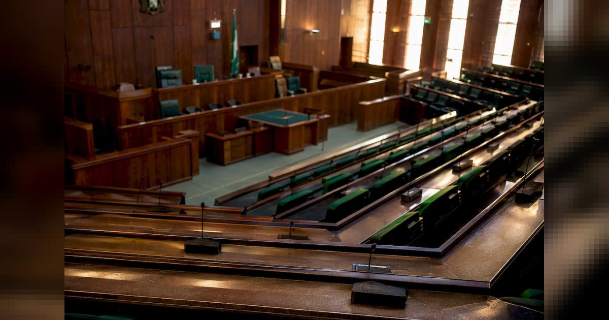 Empty Nigerian National Assembly chamber interior