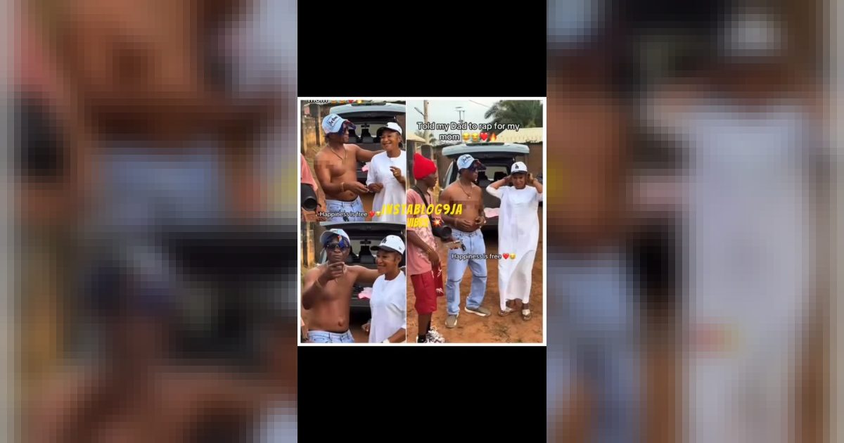 Man shares a heartwarming moment as his dad raps a special song dedicated to his mum 1 Man shares a heartwarming moment as his dad raps a special song dedicated to his